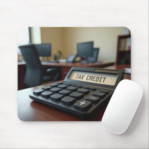 Tapis De Souris Calculateur du bureau de crédit d'impôt