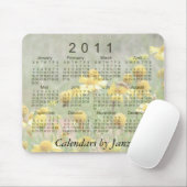Tapis De Souris Calendrier 2011 floral (Avec souris)