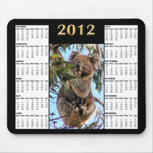 Tapis De Souris Calendrier 2012 de koala Mousepad