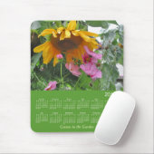Tapis De Souris Calendrier 2012 floral (Avec souris)