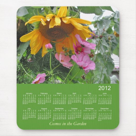 Tapis De Souris Calendrier 2012 floral (Devant)