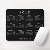 Tapis De Souris Calendrier 2012 français (Avec souris)