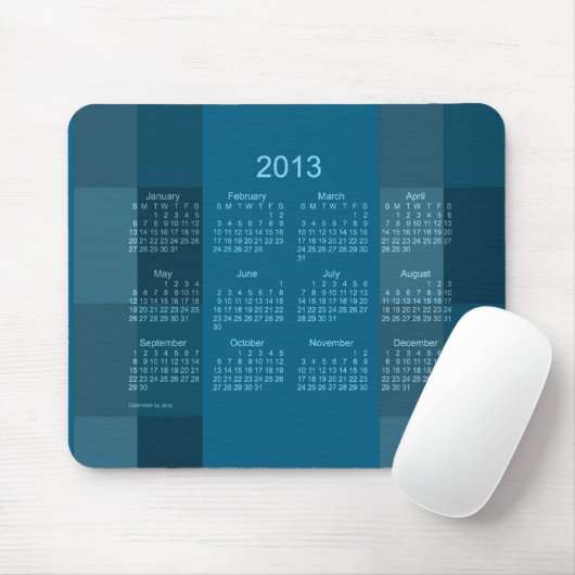 Tapis De Souris Calendrier 2013 (Avec souris)