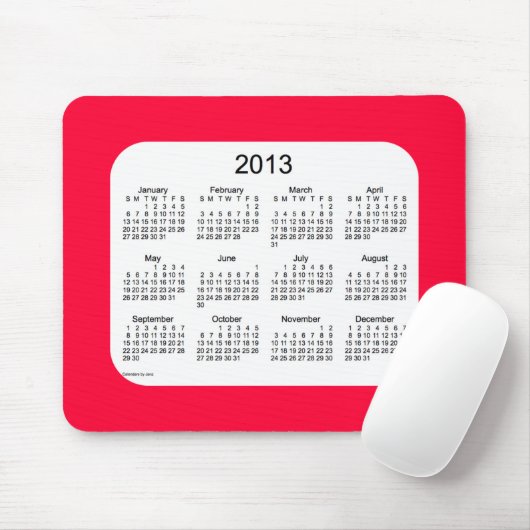Tapis De Souris Calendrier 2013 (Avec souris)