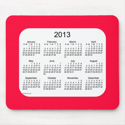 Tapis De Souris Calendrier 2013 (Devant)