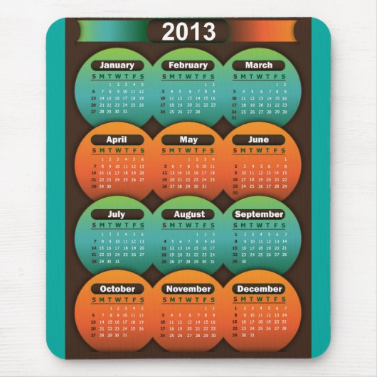 Tapis De Souris Calendrier 2013 de Mousepad (Devant)