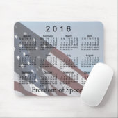 Tapis De Souris Calendrier 2016 de liberté par Janz Mousepad (Avec souris)