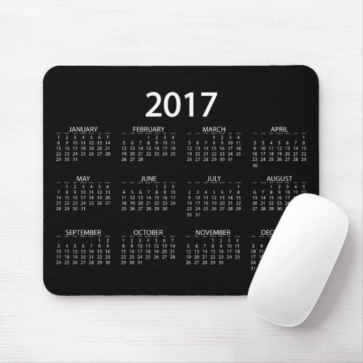 Tapis De Souris Calendrier 2017 (Avec souris)