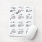 Tapis De Souris Calendrier 2017 de vacances de gros caractères par (Avec souris)