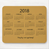 Tapis De Souris Calendrier 2018 (Devant)