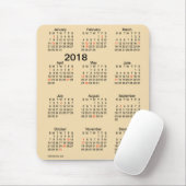 Tapis De Souris Calendrier 2018 de blé de vacances de gros (Avec souris)