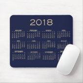 Tapis De Souris Calendrier 2018 Metallic Blue Navy Sepia Gold (Avec souris)