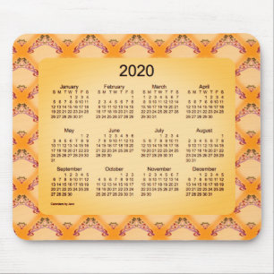 Tapis De Souris Calendrier 2020 par Janz Art Nouveau Sangria