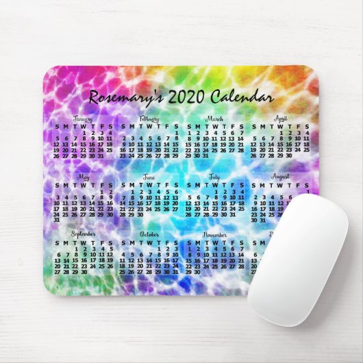 Tapis De Souris Calendrier 2020 (Voir la description pour la nouve (Avec souris)