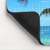 Tapis De Souris Calendrier 2021 Plage tropicale ou votre script ph (Coin)