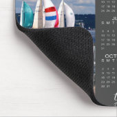 Tapis De Souris Calendrier 2022 3 Collage photo Script élégant gri (Coin)