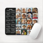 Tapis De Souris Calendrier 2023 - 20 photo collage noir (Avec souris)