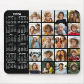 Tapis De Souris Calendrier 2023 - 20 photo collage noir (Devant)