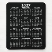 Tapis De Souris Calendrier 2023 - arrière - plan noir - Vertical (Devant)