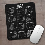 Tapis De Souris Calendrier 2023 - arrière - plan noir - Vertical<br><div class="desc">Un simple arrière - plan noir avec un calendrier 2023. Un simple article d'affaires pour le Nouvel An. Arrière - plan noir pour un calendrier avec une couleur solide.</div>