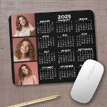 Tapis De Souris Calendrier 2023 avec 3 Collage photo - noir<br><div class="desc">Un collage photo de 3 avec un calendrier 2023. Un objet amusant pour le Nouvel An. Ajoutez 3 photos carrés à cette conception.</div>