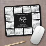 Tapis De Souris Calendrier 2023 avec logo, Coordonnées Noir<br><div class="desc">Ajoutez un logo avec un calendrier 2023 et de la place pour ajouter quelques lignes de texte. Un objet amusant pour le Nouvel An à utiliser comme cadeau de société. Vous pouvez modifier les couleurs dans la zone de conception avancée.</div>