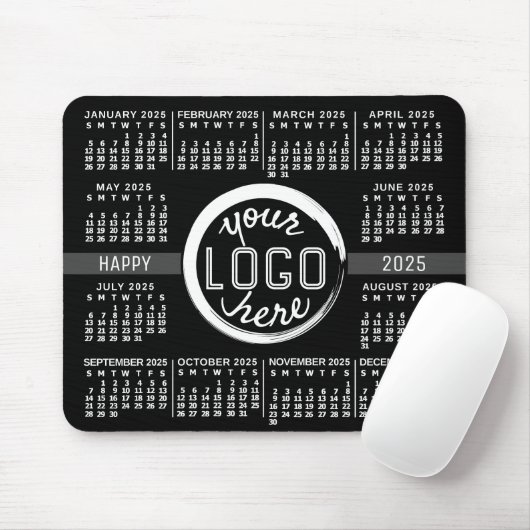 Tapis De Souris Calendrier 2023 Custom Business Logo Texte Easy Bl (Avec souris)