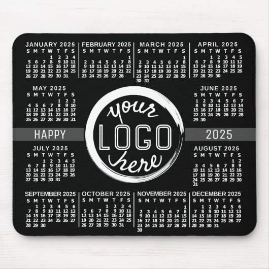 Tapis De Souris Calendrier 2023 Custom Business Logo Texte Easy Bl (Devant)
