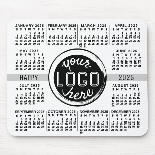 Tapis De Souris Calendrier 2023 Custom Business Logo Texte Easy Wh (Devant)