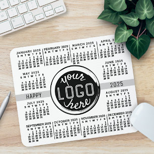 Tapis De Souris Calendrier 2023 Custom Business Logo Texte Easy Wh