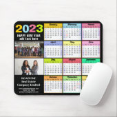 Tapis De Souris Calendrier 2023 Modern 2 Photo Custom Business (Avec souris)