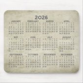 Tapis De Souris Calendrier 2023 - parchemin traditionnel gris or (Devant)