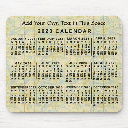 Tapis De Souris Calendrier 2023 (Voir la description pour la versi (Devant)
