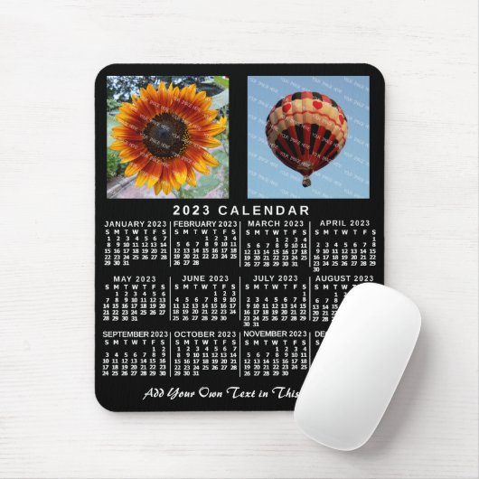 Tapis De Souris Calendrier 2023 (Voir la description pour la versi (Avec souris)