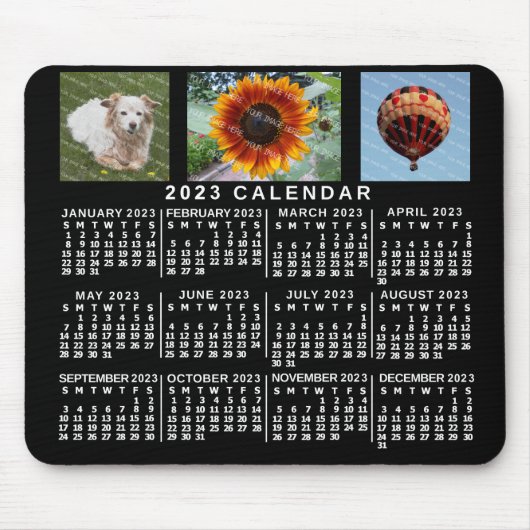 Tapis De Souris Calendrier 2023 (Voir la description pour la versi (Devant)