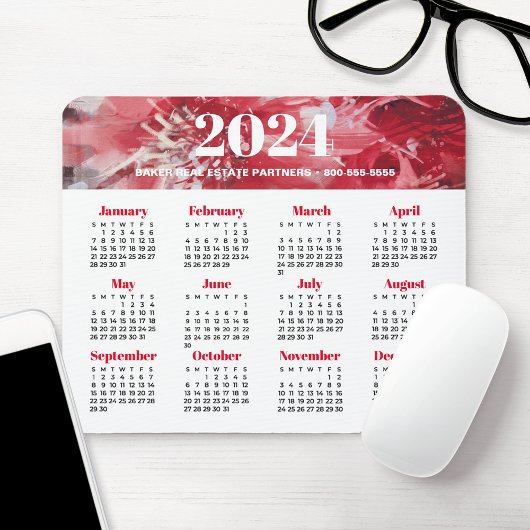 Tapis De Souris Calendrier 2024