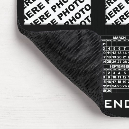 Tapis De Souris Calendrier 2024 Ajouter 3 Photos Verticales Mousep (Coin)