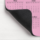 Tapis De Souris Calendrier 2024 arrière - plan rose (Coin)