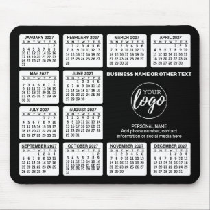 Tapis De Souris Calendrier 2024 avec logo, Informations de contact