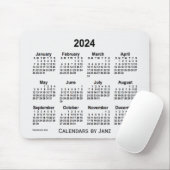 Tapis De Souris Calendrier 2024 de la fumée blanche par Janz Mouse (Avec souris)
