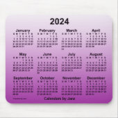 Tapis De Souris Calendrier 2024 Faded Purple par Janz Mouse Pad (Devant)