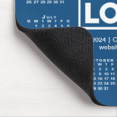 Tapis De Souris Calendrier 2024 moderne Business Logo bleu (Coin)