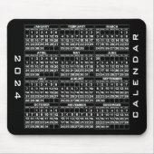 Tapis De Souris Calendrier 2024 Mousepad noir (Devant)