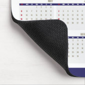 Tapis De Souris Calendrier 2024 Simple Entreprise Blue Mousepad (Coin)