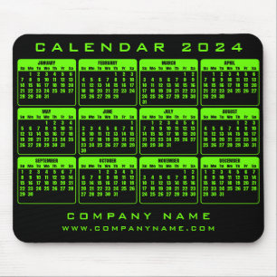 Tapis De Souris Calendrier 2024 souris d'entreprise