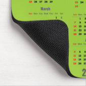 Tapis De Souris Calendrier 2024 Vert Jaune 52 Semaines (Coin)