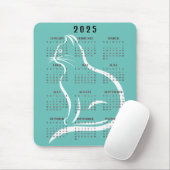 Tapis De Souris Calendrier 2025 (Avec souris)