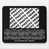 Tapis De Souris Calendrier 2025 Ajouter 1 Photos Mousepad Noir (Devant)