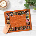 Tapis De Souris Calendrier 2025 Burnt Orange Multiple Photo Collag<br><div class="desc">🌟 2025 Burnt Orange Multiple Photo Collage Calendar Mouse Pad avec un calendrier simple et minimaliste d'année en coup d'oeil et 18 de vos photos préférées. Toutes les couleurs sont personnalisables. Fait un grand cadeau pour les grands-parents, les parents, les tantes, les oncles, les parrains, et plus encore! Veuillez nous...</div>