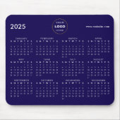 Tapis De Souris Calendrier 2025 Business Logo Bleu (Devant)